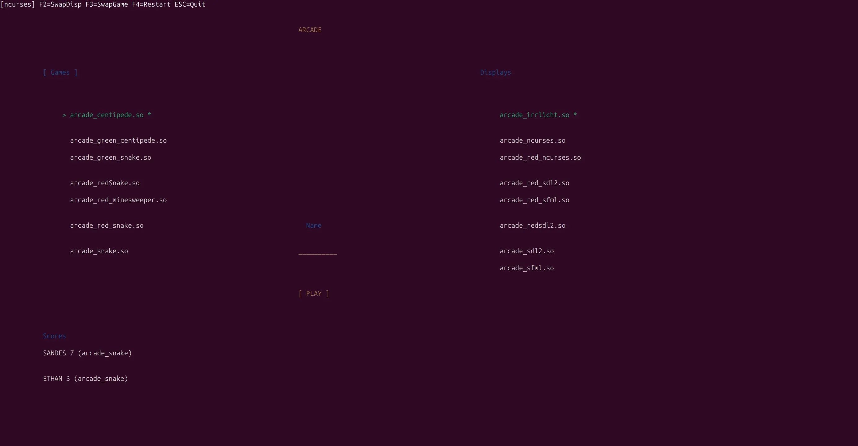 lib graphique ncurses